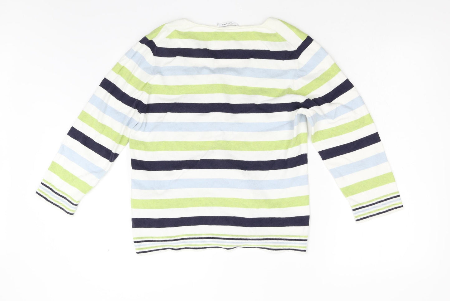 Artigiano Womens Multicoloured Striped  Pullover Jumper Size L