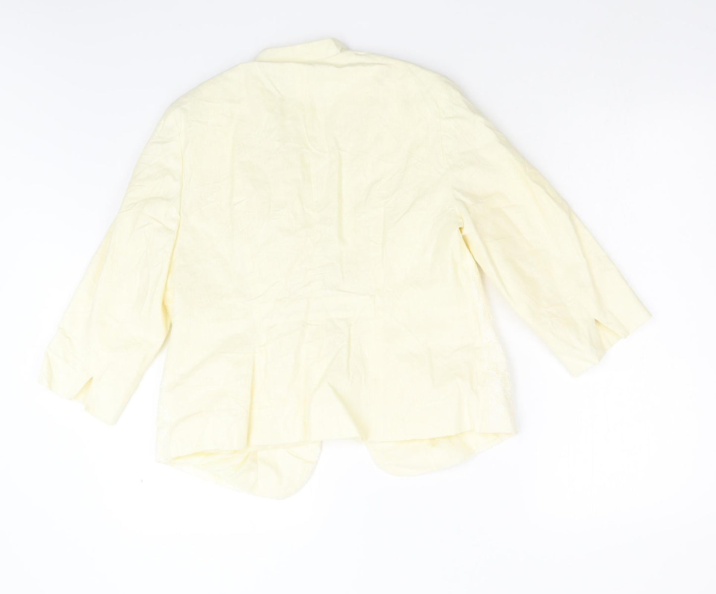 Bonmarché Womens Yellow Floral  Jacket Blazer Size 14