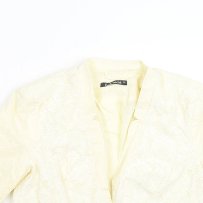 Bonmarché Womens Yellow Floral  Jacket Blazer Size 14