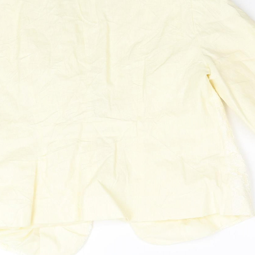 Bonmarché Womens Yellow Floral  Jacket Blazer Size 14