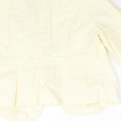 Bonmarché Womens Yellow Floral  Jacket Blazer Size 14