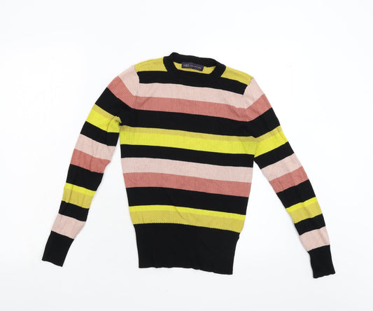 M*S Womens Multicoloured Striped Knit Pullover Jumper Size 10