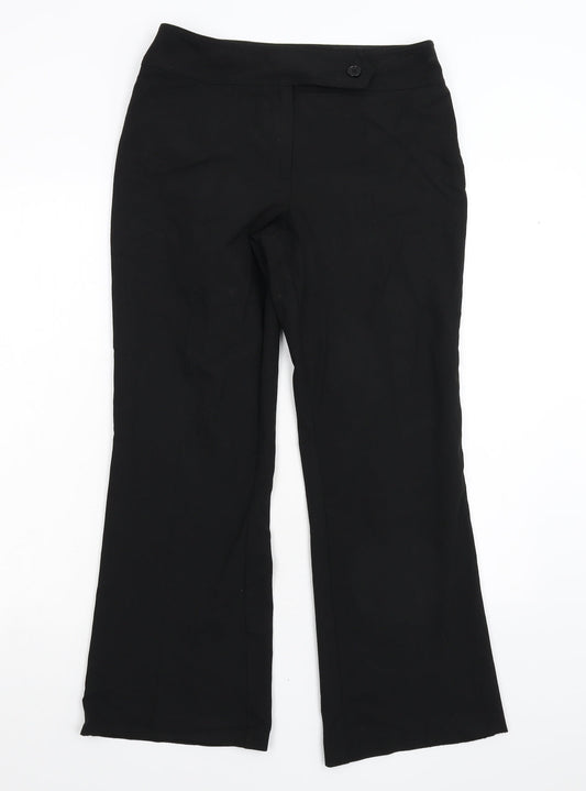 Womens UK Size 10 The Collection Regular Fit  Black Trousers