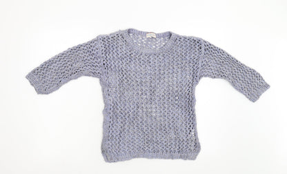 Womens UK Size 10 M&S Blue Pullover Jumper