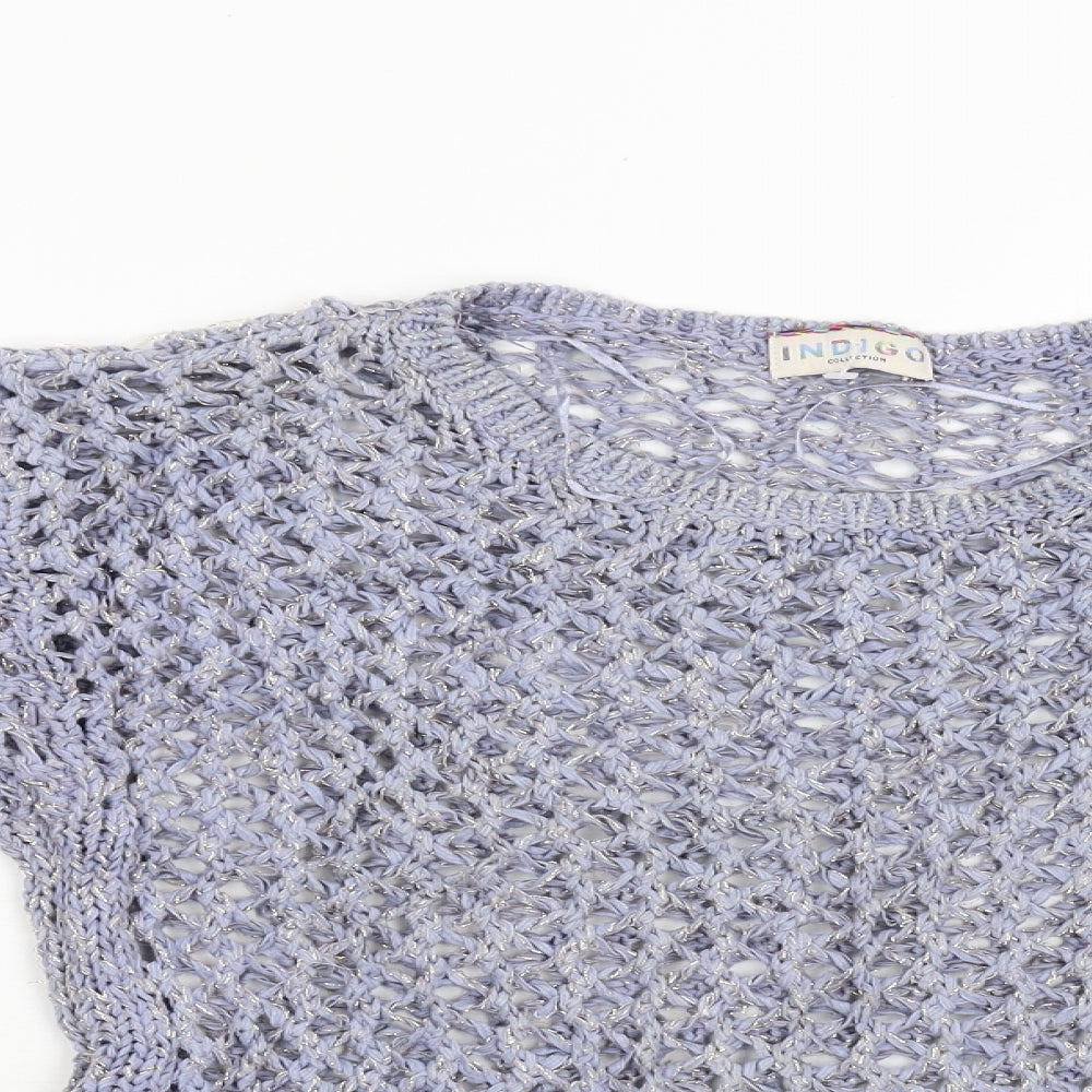 Womens UK Size 10 M&S Blue Pullover Jumper
