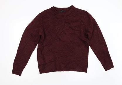 George Mens Red  Knit Pullover Jumper Size S