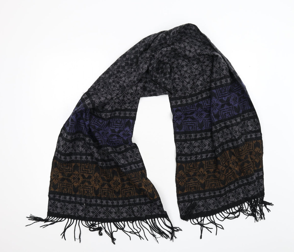 Preworn Unisex Multicoloured Geometric  Scarf  One Size