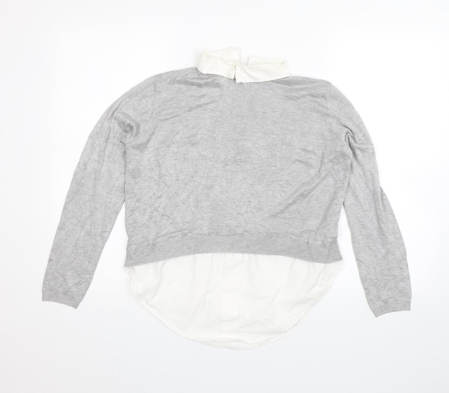 Womens UK Size 12 Cameo Rose Grey Pullover Jumper