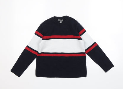 Primark Girls Blue Striped  Pullover Jumper Size 9-10 Years