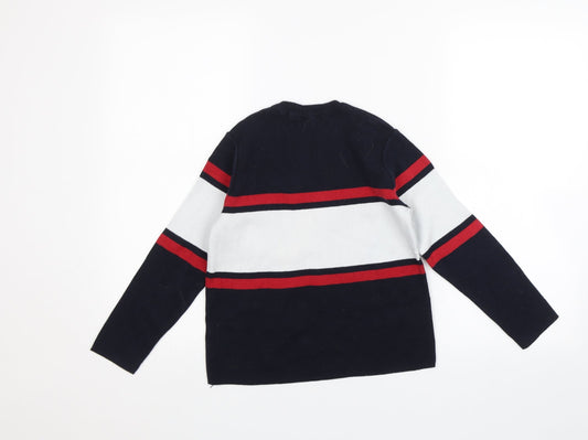 Primark Girls Blue Striped  Pullover Jumper Size 9-10 Years