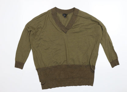 Topshop Womens Green   Pullover Jumper Size 10