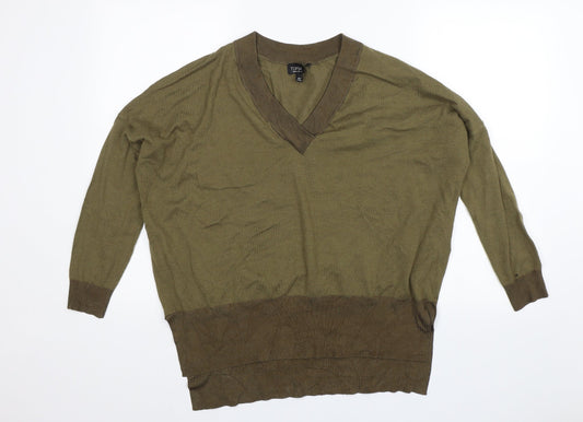 Topshop Womens Green   Pullover Jumper Size 10