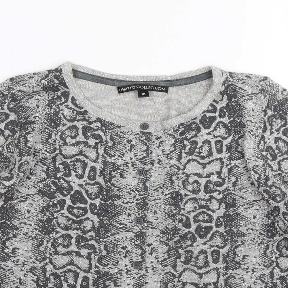 Womens UK Size 10 Limited collection Grey Cardigan Jumper