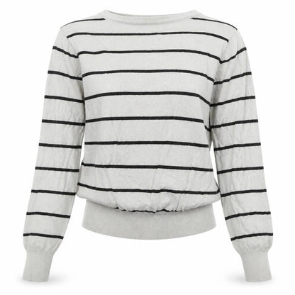 Miss Life Girls Grey Striped  Pullover Jumper Size XL