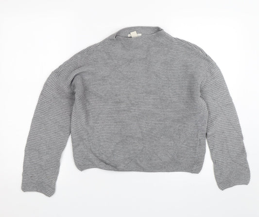Womens UK Size XS H&M Grey Pullover Jumper