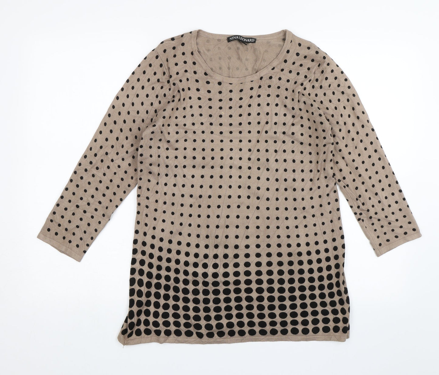 Womens UK Size  Nina Leonard Brown Pullover Jumper