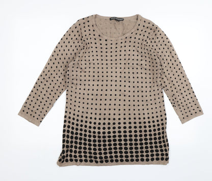Womens UK Size  Nina Leonard Brown Pullover Jumper