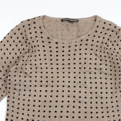 Womens UK Size  Nina Leonard Brown Pullover Jumper