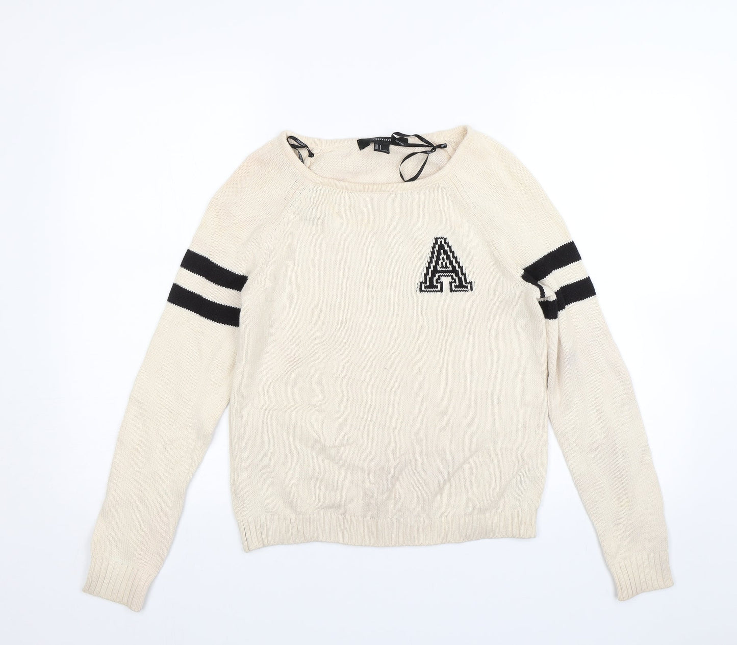 FOREVER 21 Womens Beige   Pullover Jumper Size S