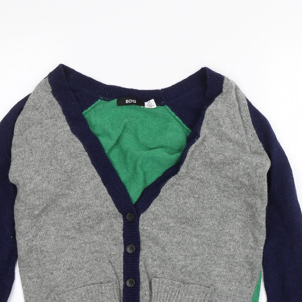 Womens UK Size S BDG Grey Cardigan Jumper