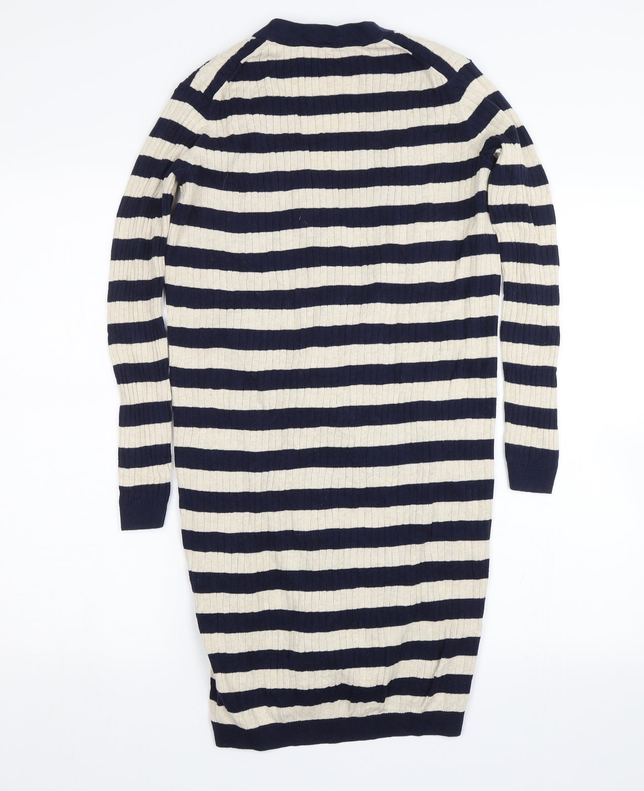 Womens UK Size XS Preworn Blue Cardigan Jumper