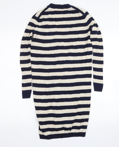 Womens UK Size XS Preworn Blue Cardigan Jumper