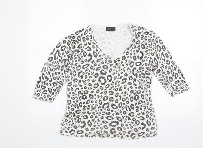 Womens UK Size 14 Alex & Co White Basic Blouse