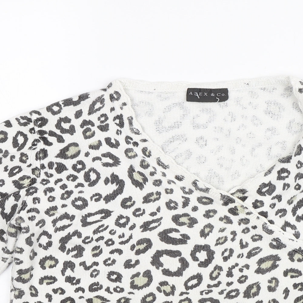 Womens UK Size 14 Alex & Co White Basic Blouse