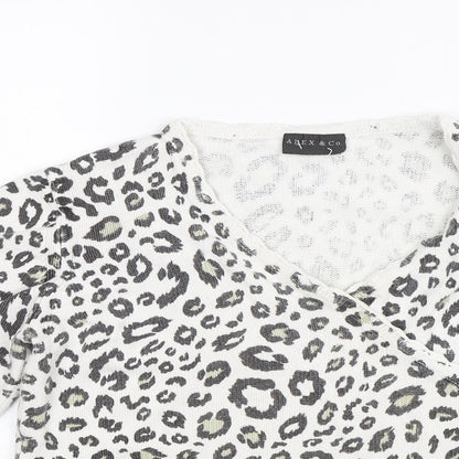 Womens UK Size 14 Alex & Co White Basic Blouse