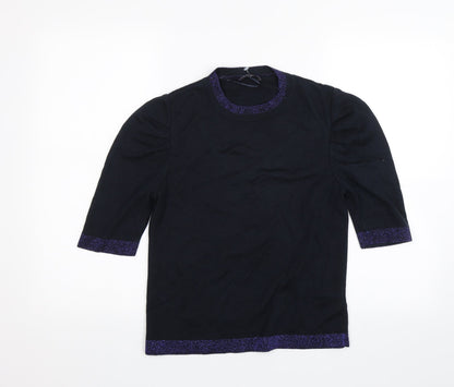Womens UK Size 10 M&S Blue Pullover Jumper