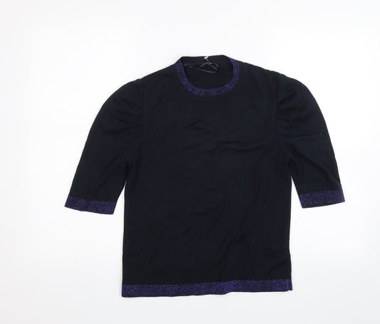 Womens UK Size 10 M&S Blue Pullover Jumper