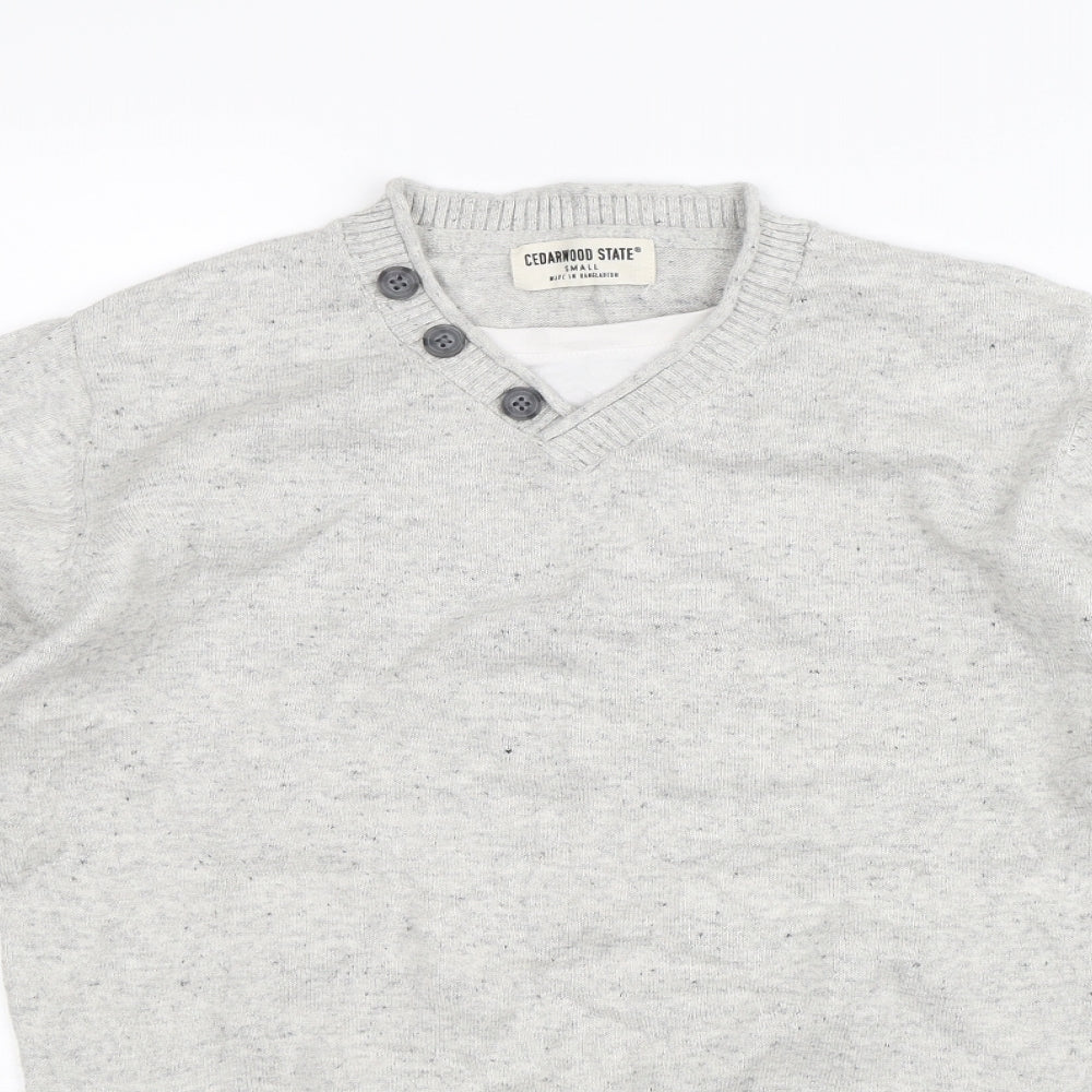 Cedar Wood State Mens Grey   Pullover Jumper Size S