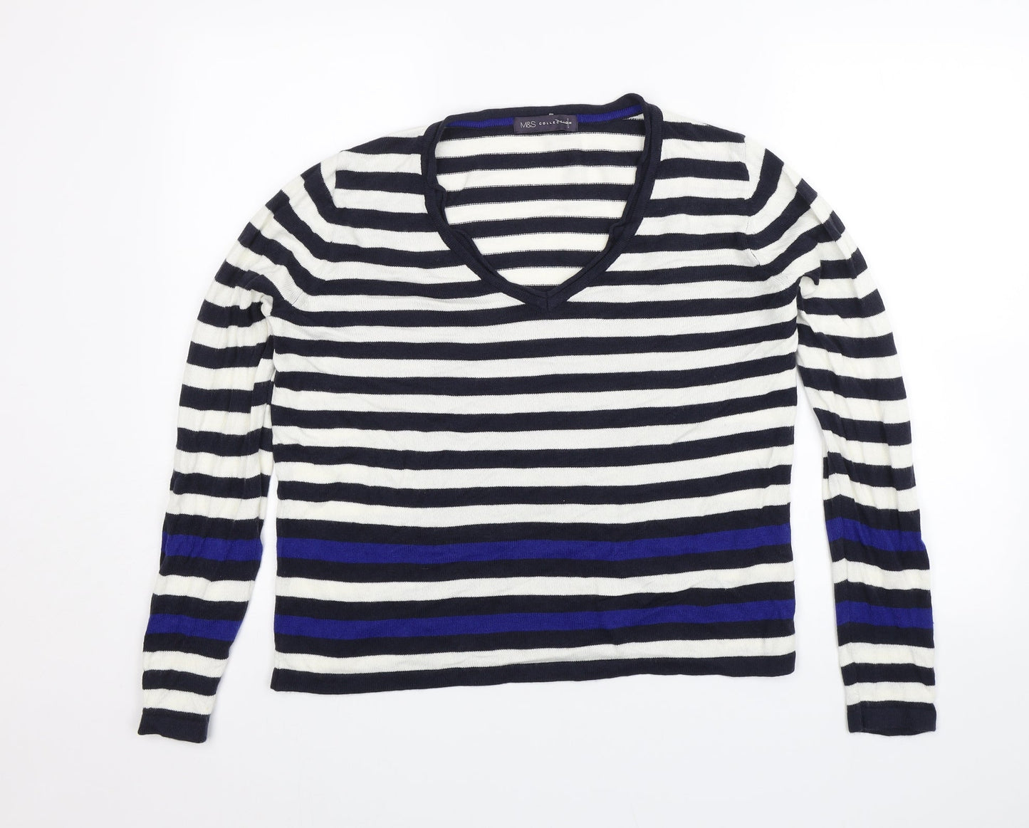 Womens UK Size 14 M&S Blue Pullover Jumper