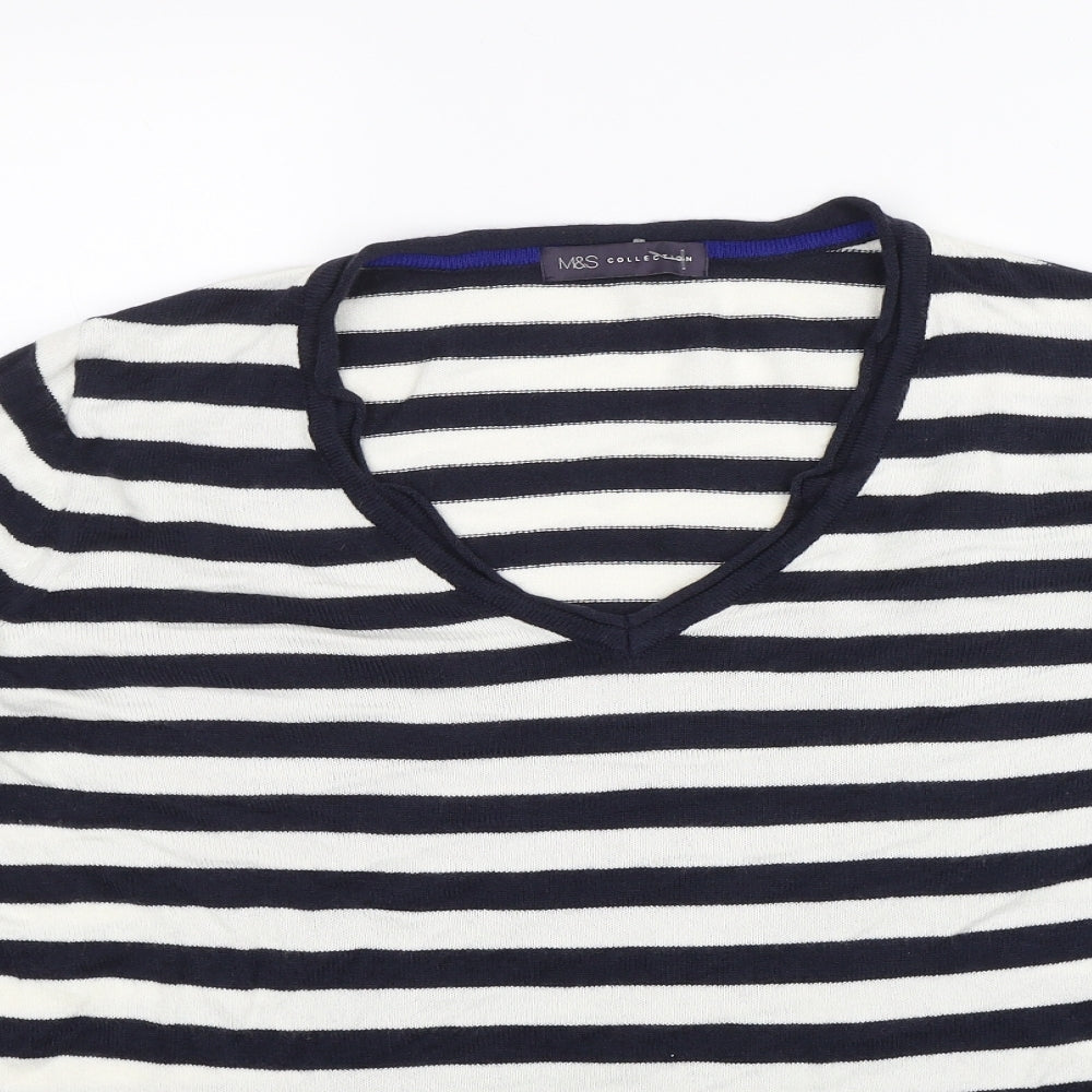 Womens UK Size 14 M&S Blue Pullover Jumper
