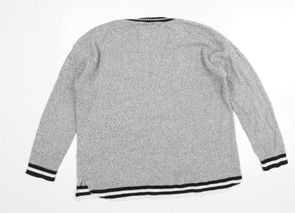 Archy & Co. Womens Grey   Pullover Jumper Size L