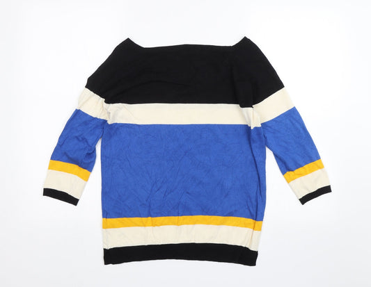 F&F Womens Blue Striped  Pullover Jumper Size 12