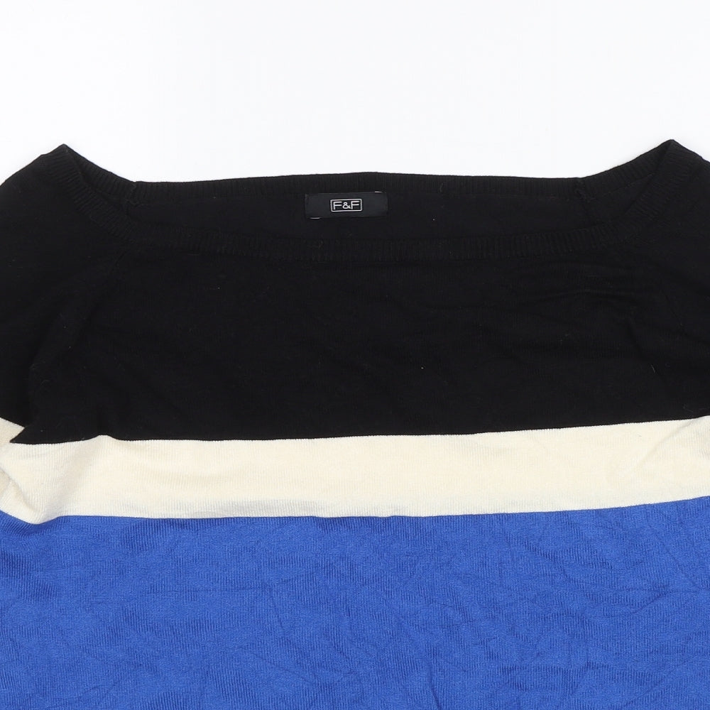 Womens UK Size 12 F&F Blue Pullover Jumper