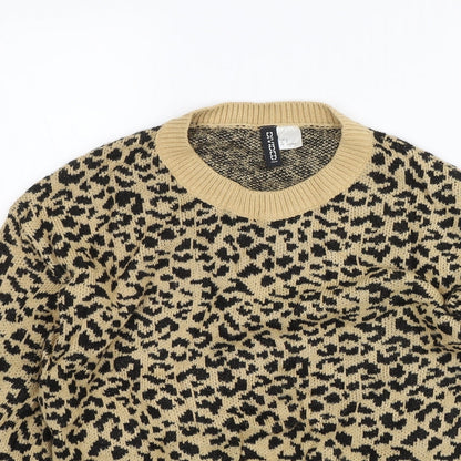 Womens UK Size S Divided Beige Pullover Jumper