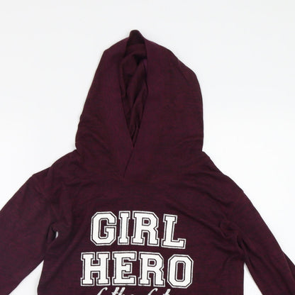 H&M Girls Red   Pullover Hoodie Size 12 Years