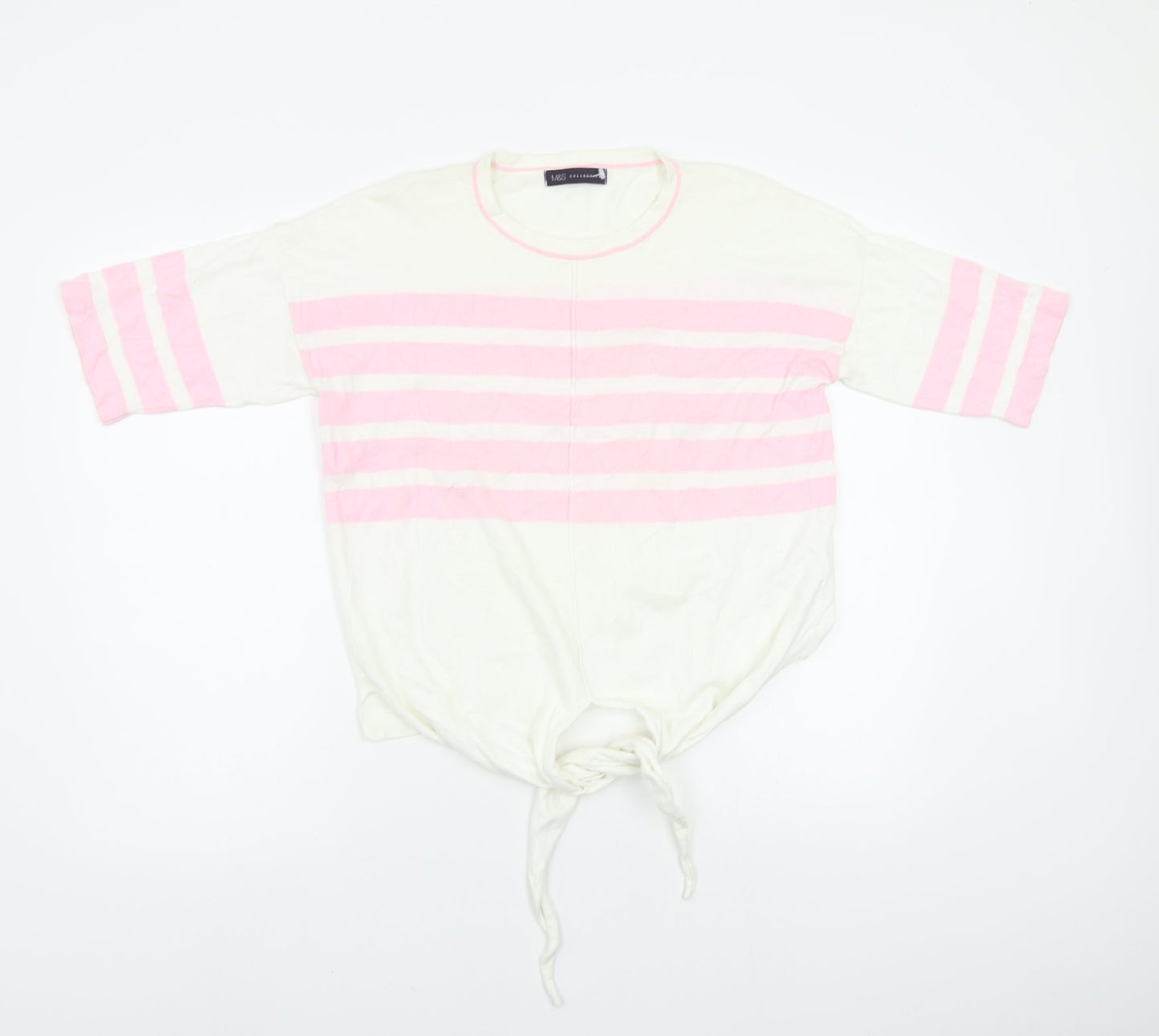 Womens UK Size S M&S White Pullover Jumper