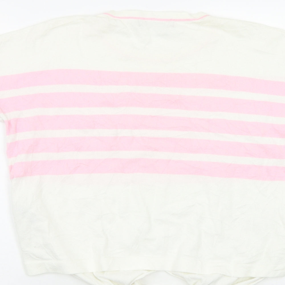 Womens UK Size S M&S White Pullover Jumper