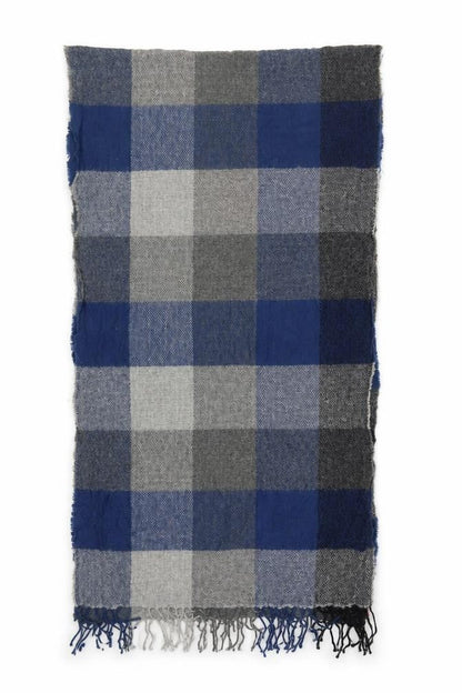 F&F Womens Blue Check   Shawl/Wrap