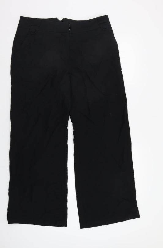 Womens UK Size 14 M&S Regular Fit  Black Trousers