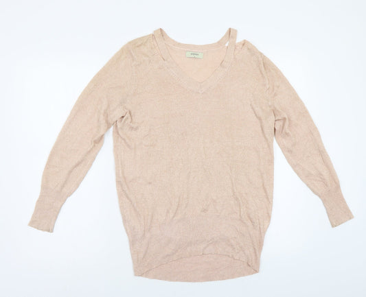 Womens UK Size S Papaya Pink Pullover Jumper