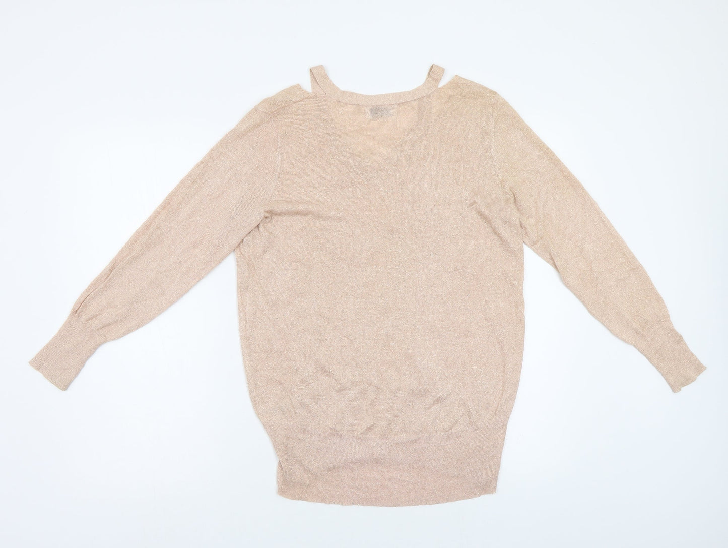Womens UK Size S Papaya Pink Pullover Jumper