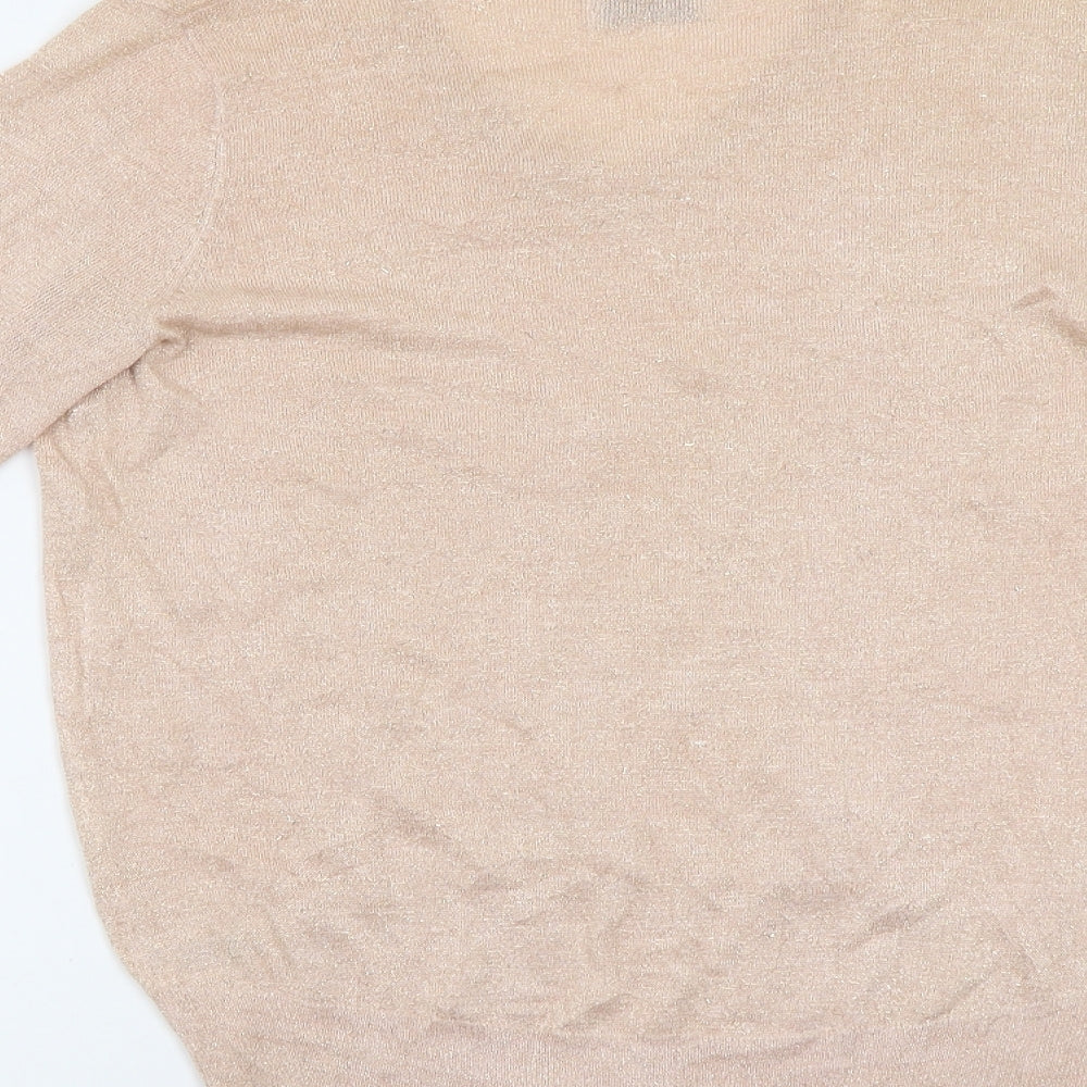 Womens UK Size S Papaya Pink Pullover Jumper