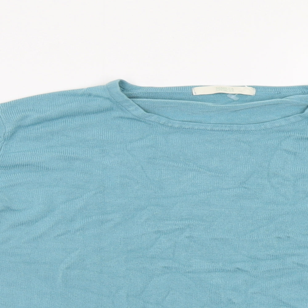Womens UK Size 12 M&S Blue Pullover Jumper