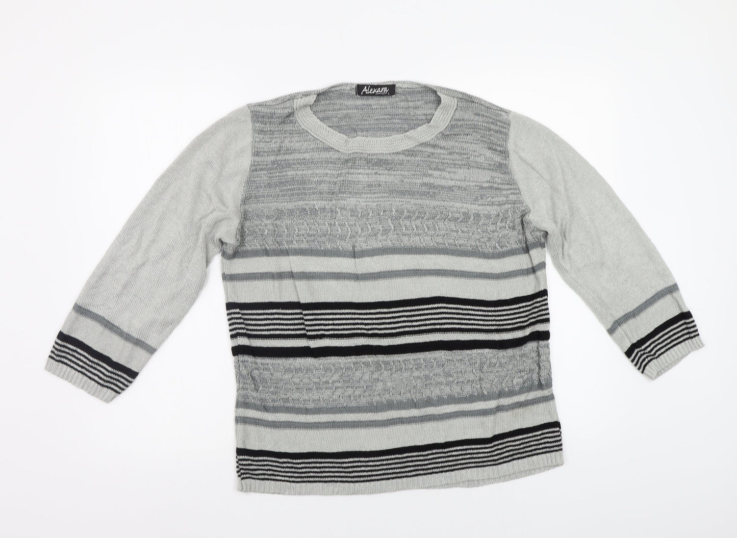 Womens UK Size L Alexara Grey Pullover Jumper