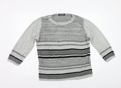 Womens UK Size L Alexara Grey Pullover Jumper