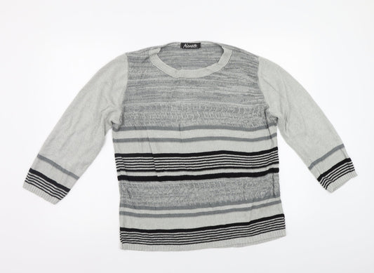 Womens UK Size L Alexara Grey Pullover Jumper